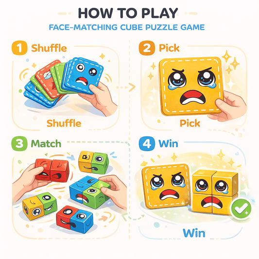 FaceFlip Emoji Matching Cubes