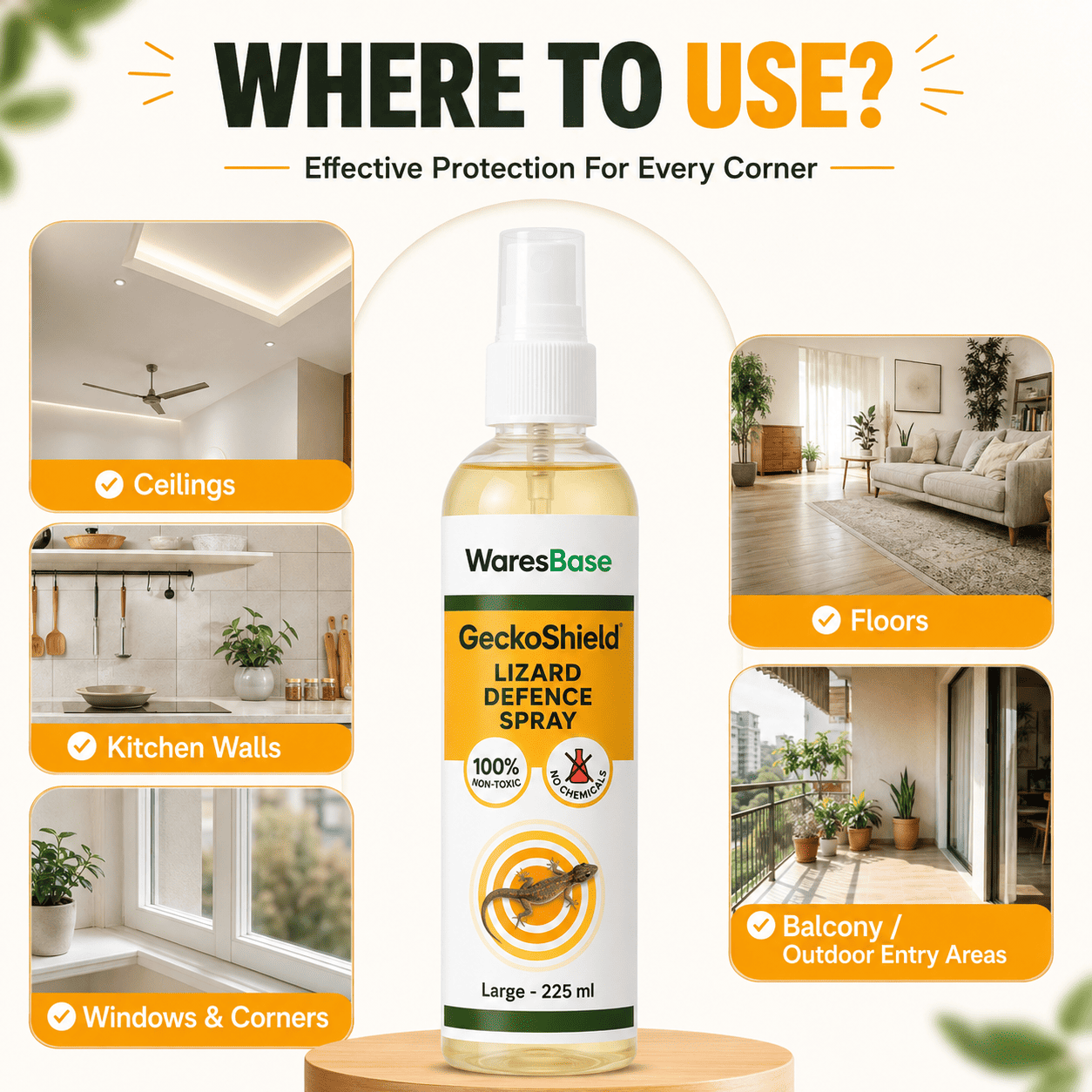 GeckoShield - Jumbo 225ML Lizard Defence Spray