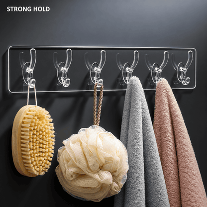 Heavy-Duty Wall Hook Set – 2×6 Hook Strips + 10 Bonus Hooks