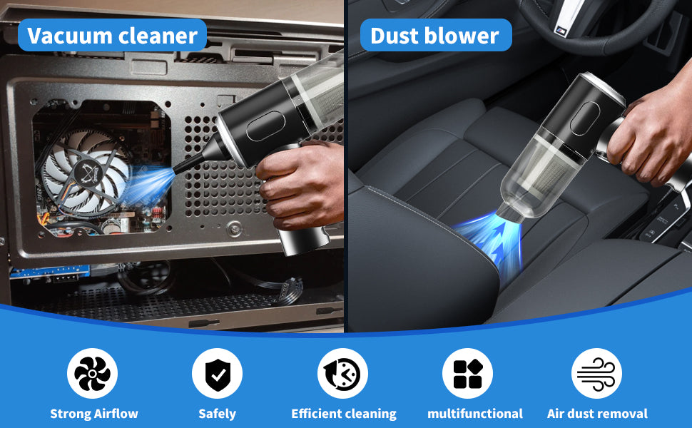 DustBuster™ Pro — Mini Power Vacuum for Cars & Travel