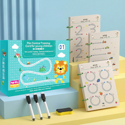 64 Pages Magic Writing Book + (Free 3 Markers & Eraser)