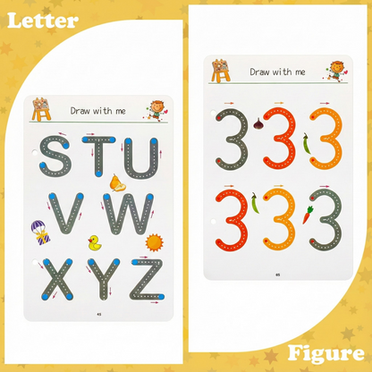 64 Pages Magic Writing Book + (Free 3 Markers & Eraser)