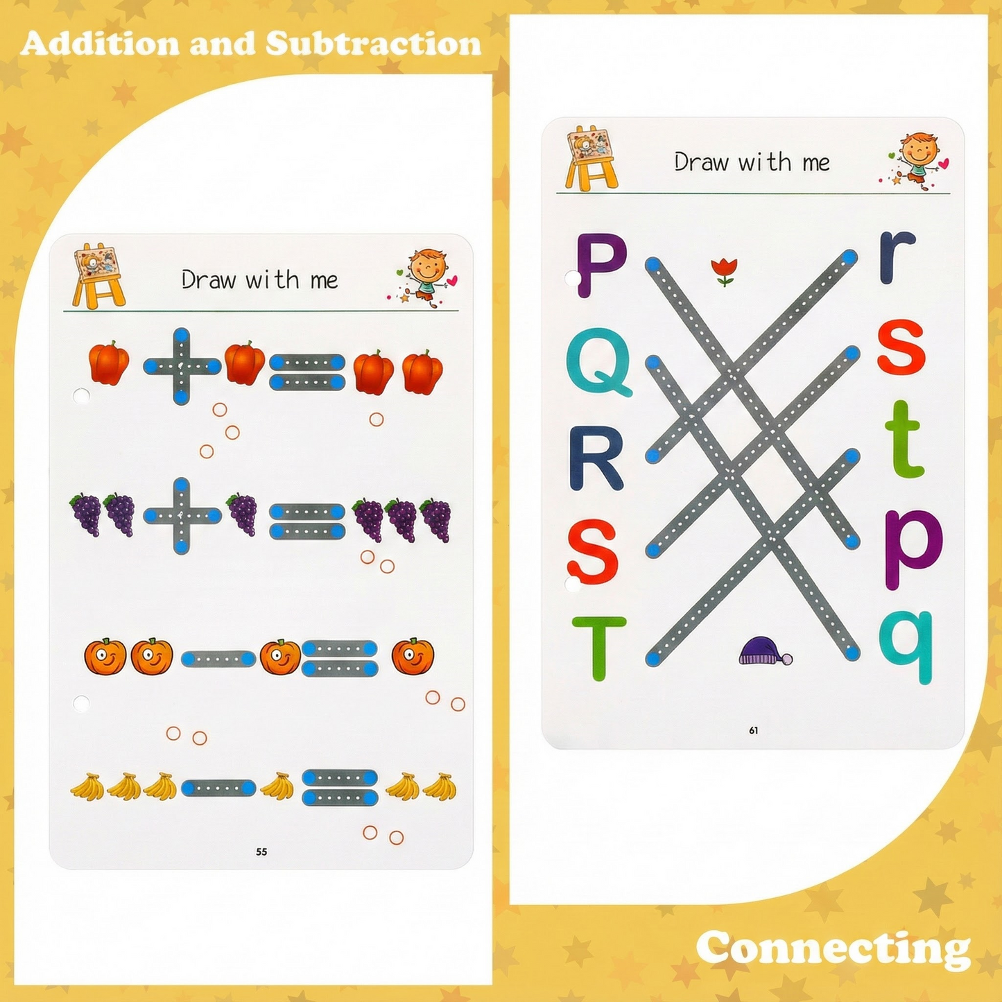 64 Pages Magic Writing Book + (Free 3 Markers & Eraser)