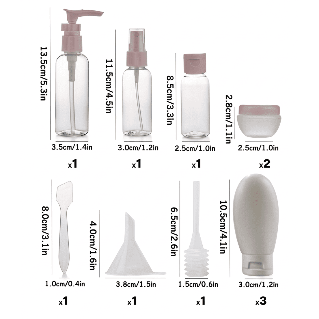11 pcs Travel Bottle Set