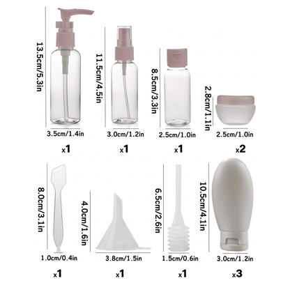 11 pcs Travel Bottle Set