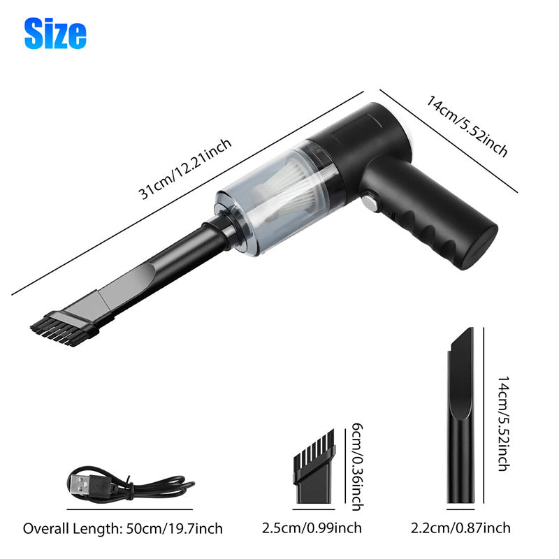 DustBuster™ Pro — Mini Power Vacuum for Cars & Travel