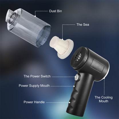 DustBuster™ Pro — Mini Power Vacuum for Cars & Travel